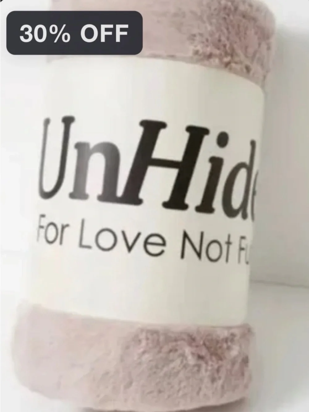Unhide Pink Plush Throw Blanket - Soft Cozy Fleece